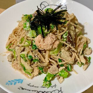 シャキシャキレタスもある明太子スパゲティ